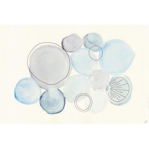 Water Circle Black Modern Wood Framed Art Print by Lee, Judson