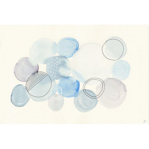 Water Circle II Black Modern Wood Framed Art Print by Lee, Judson