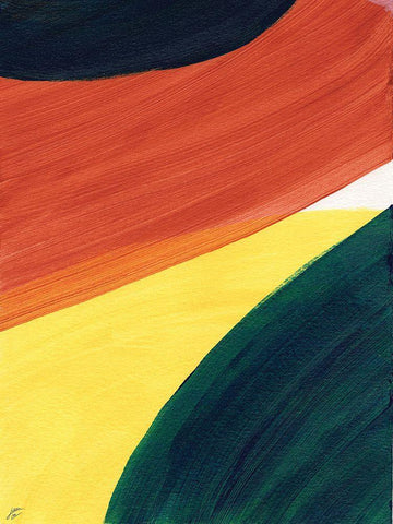 Big Circles II Black Ornate Wood Framed Art Print with Double Matting by Lee, Judson