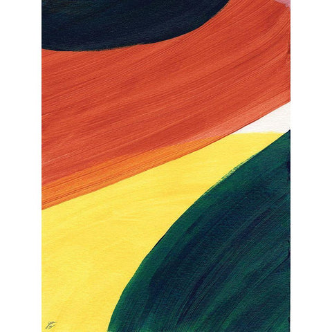 Big Circles II Black Modern Wood Framed Art Print with Double Matting by Lee, Judson