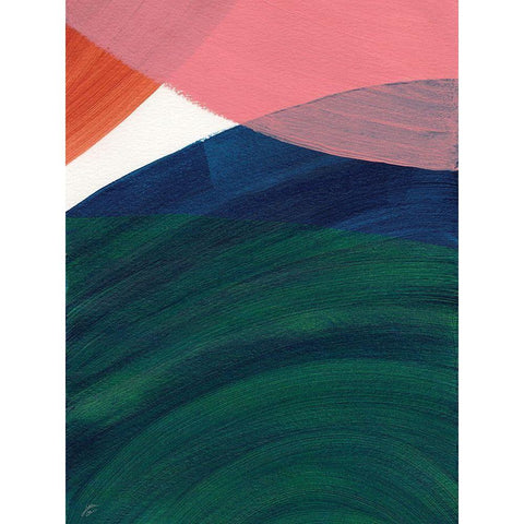 Big Circles III Black Modern Wood Framed Art Print with Double Matting by Lee, Judson