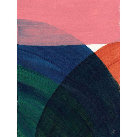 Big Circles IV White Modern Wood Framed Art Print by Lee, Judson