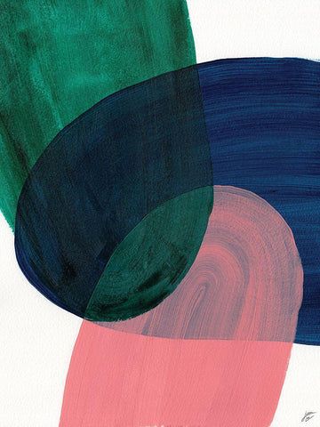 Peace-Blue-Green II Black Ornate Wood Framed Art Print with Double Matting by Lee, Judson