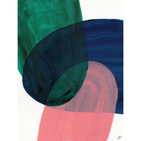 Peace-Blue-Green II Black Modern Wood Framed Art Print by Lee, Judson