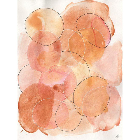 Wash Circles Black Modern Wood Framed Art Print by Lee, Judson