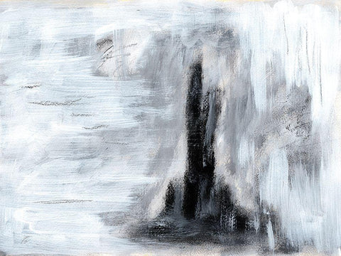 Growing Mt. 3 White Modern Wood Framed Art Print with Double Matting by Lee, Judson