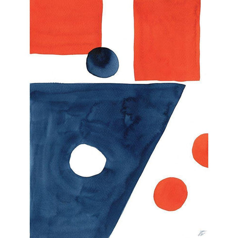 Whole and Circle Abstract Gold Ornate Wood Framed Art Print with Double Matting by Lee, Judson