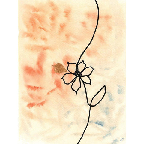 Textured Flower I Black Modern Wood Framed Art Print with Double Matting by Lee, Judson