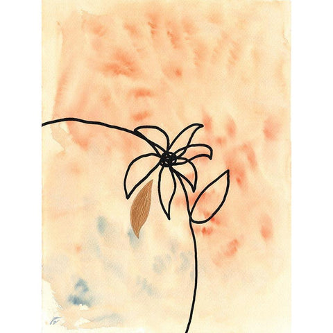 Textured Flower II Black Modern Wood Framed Art Print by Lee, Judson