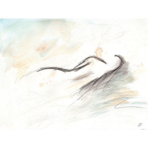 Relaxed Female I White Modern Wood Framed Art Print by Lee, Judson