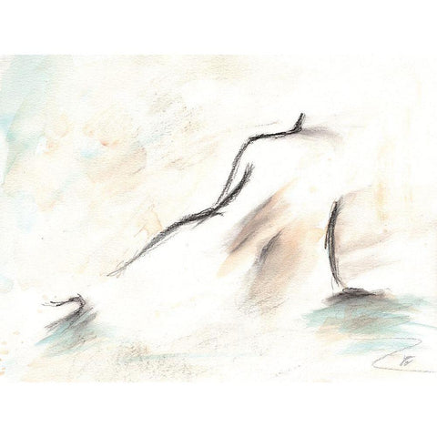 Relaxed Female II White Modern Wood Framed Art Print by Lee, Judson