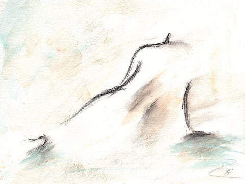 Relaxed Female II Black Ornate Wood Framed Art Print with Double Matting by Lee, Judson