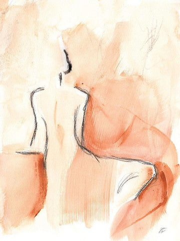 Relaxed Lady I White Modern Wood Framed Art Print with Double Matting by Lee, Judson