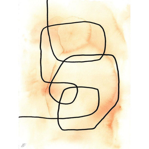 Wandering Lines II Black Modern Wood Framed Art Print by Lee, Judson