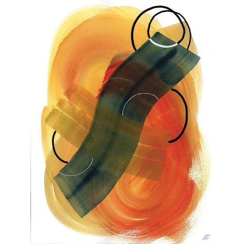 Thin Circles I White Modern Wood Framed Art Print by Lee, Judson