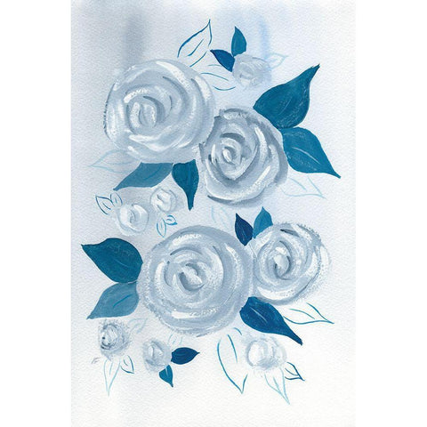 Roses I White Modern Wood Framed Art Print by Lee, Judson