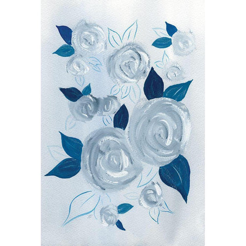 Roses II White Modern Wood Framed Art Print by Lee, Judson