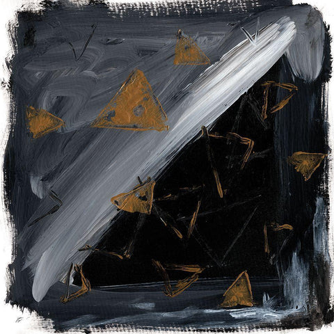 Triangle Wonder I White Modern Wood Framed Art Print with Double Matting by Lee, Judson