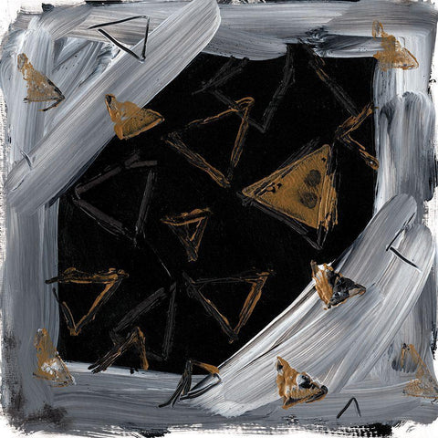 Triangle Wonder II Black Modern Wood Framed Art Print with Double Matting by Lee, Judson