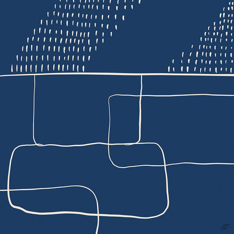 Dash and Boxes I Gold Ornate Wood Framed Art Print with Double Matting by Lee, Judson