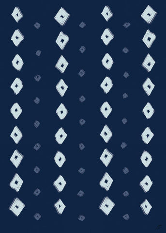 Textile Diamonds I White Modern Wood Framed Art Print with Double Matting by Lee, Judson