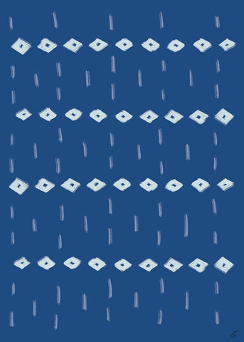 Textile Diamonds II White Modern Wood Framed Art Print with Double Matting by Lee, Judson