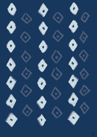 Textile Diamonds III White Modern Wood Framed Art Print with Double Matting by Lee, Judson