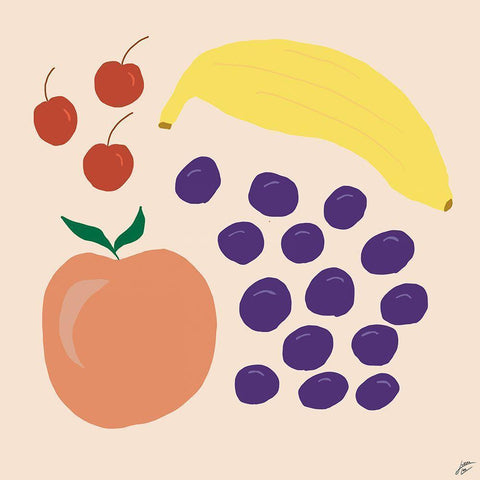 Fruit Plate II White Modern Wood Framed Art Print by Lee, Judson