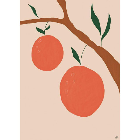 Orange Tree I White Modern Wood Framed Art Print by Lee, Judson