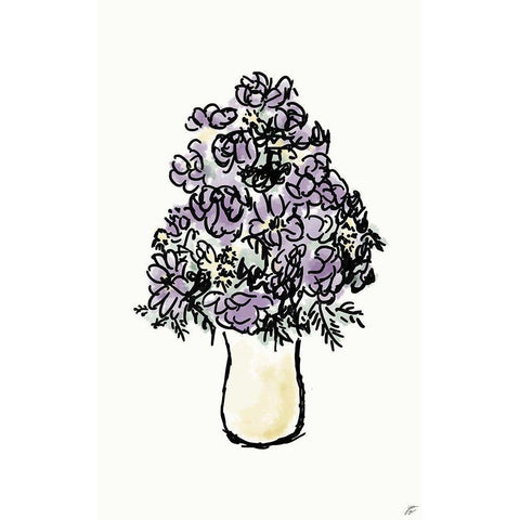 Water Flowers White Modern Wood Framed Art Print by Lee, Judson