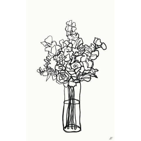 Floral Arrangement II Gold Ornate Wood Framed Art Print with Double Matting by Lee, Judson