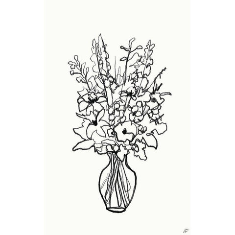 Floral Arrangement III Black Modern Wood Framed Art Print by Lee, Judson