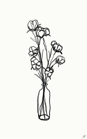 Floral Arrangement IV Black Ornate Wood Framed Art Print with Double Matting by Lee, Judson