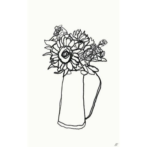 Floral Arrangement V Black Modern Wood Framed Art Print by Lee, Judson