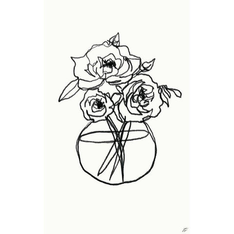 Floral Arrangement VI Black Modern Wood Framed Art Print by Lee, Judson