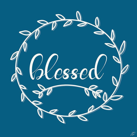 Blessed White Modern Wood Framed Art Print by Lee, Judson