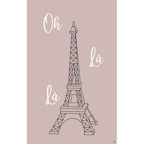 Oh La La Gold Ornate Wood Framed Art Print with Double Matting by Lee, Judson