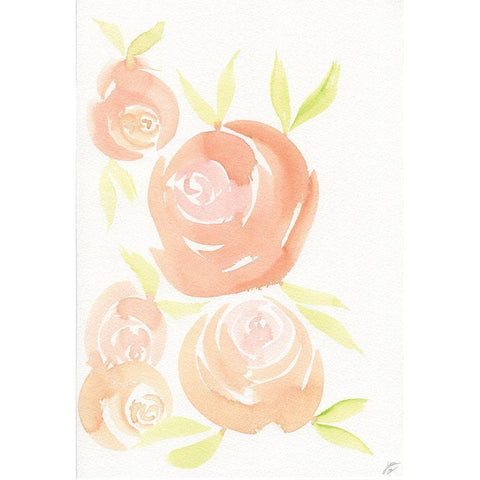 Lovely Roses White Modern Wood Framed Art Print by Lee, Judson