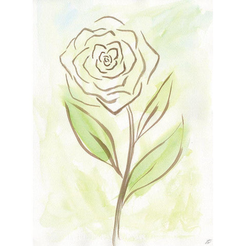 Flower II White Modern Wood Framed Art Print by Lee, Judson
