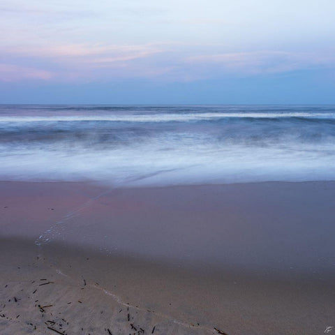 Washy Beach in Pink Gold Ornate Wood Framed Art Print with Double Matting by Lee, Judson