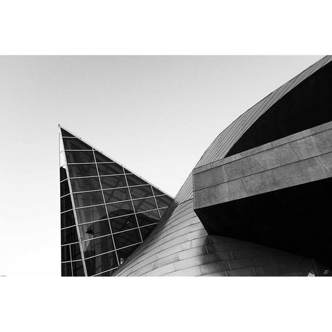 Glass and Metal Black Modern Wood Framed Art Print with Double Matting by Lee, Judson