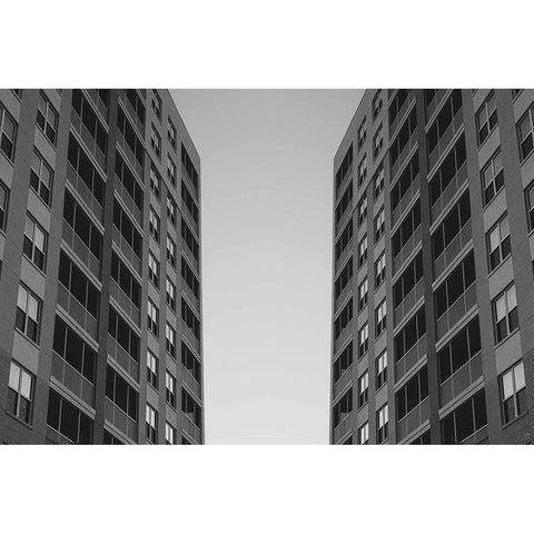 Alley Viewscape Black Modern Wood Framed Art Print with Double Matting by Lee, Judson
