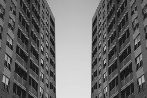 Alley Viewscape White Modern Wood Framed Art Print with Double Matting by Lee, Judson