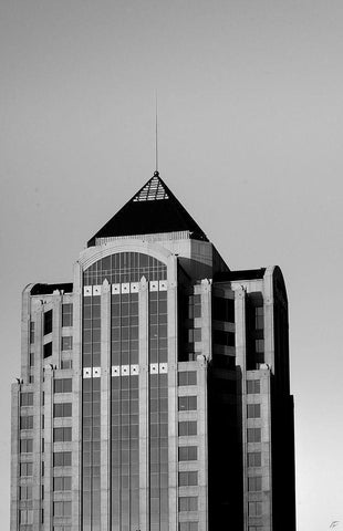Old Skyscraper White Modern Wood Framed Art Print with Double Matting by Lee, Judson