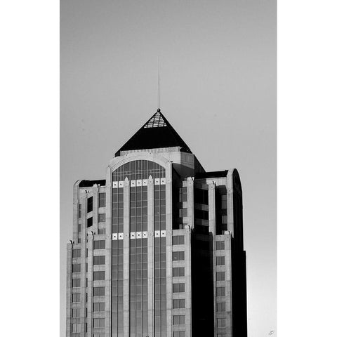 Old Skyscraper Black Modern Wood Framed Art Print with Double Matting by Lee, Judson