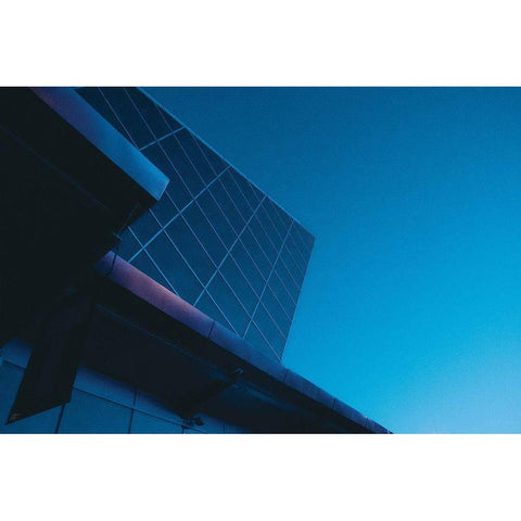 Blue Monday Black Modern Wood Framed Art Print with Double Matting by Lee, Judson