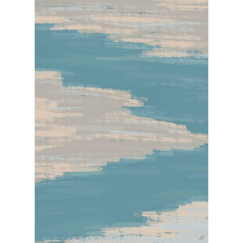 Teal River White Modern Wood Framed Art Print by Lee, Judson