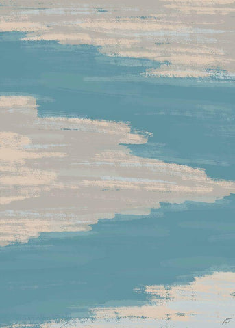 Teal River Black Ornate Wood Framed Art Print with Double Matting by Lee, Judson