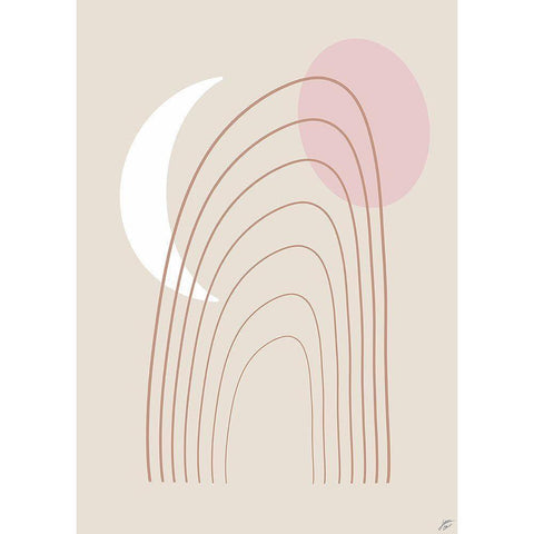 Sun-Moon Arch Gold Ornate Wood Framed Art Print with Double Matting by Lee, Judson