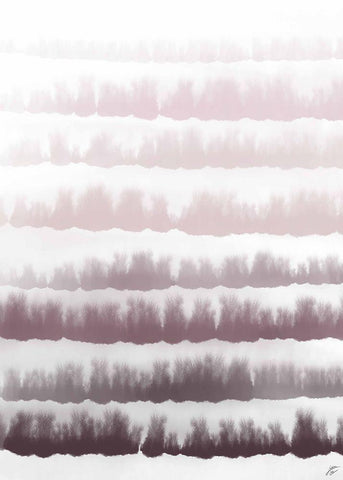 Blush Strokes Black Ornate Wood Framed Art Print with Double Matting by Lee, Judson